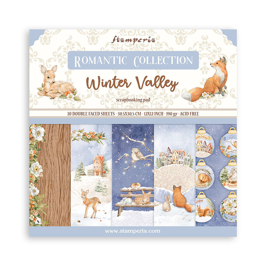 Stamperia Winter Valley 12x12 Inch Paper Pack (SBBL139) – Hobbies2Me