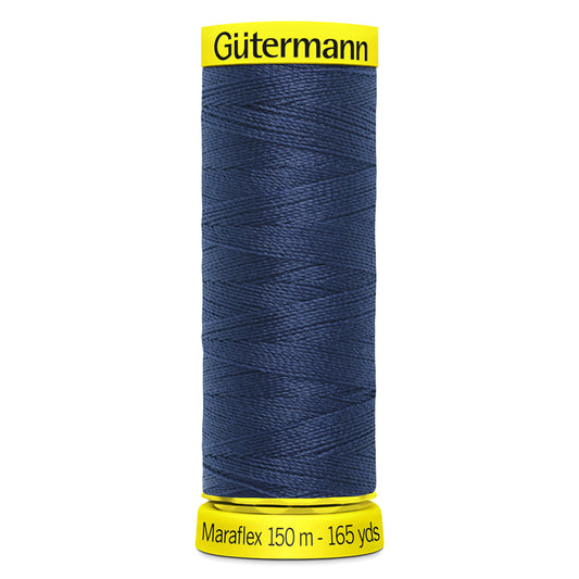 Gutermann Maraflex Elastic Sewing Thread 13 Dark Blue 150m