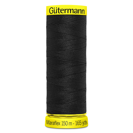 Gutermann Maraflex Elastic Sewing Thread 000 Black 150m