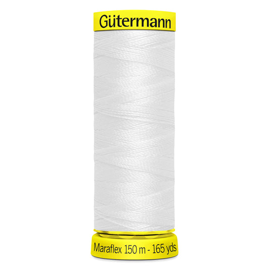 Gutermann Maraflex Elastic Sewing Thread 800 White 150m