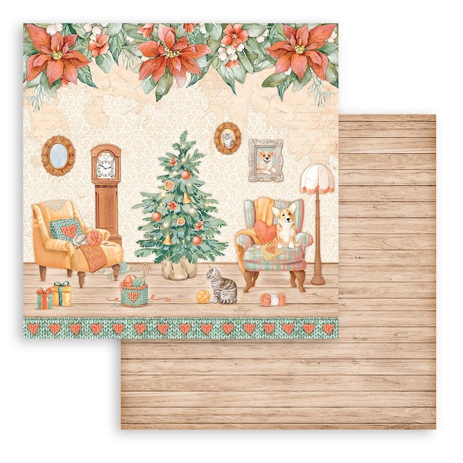 Stamperia All Around Christmas 8x8 Inch Paper Pack (SBBS89)