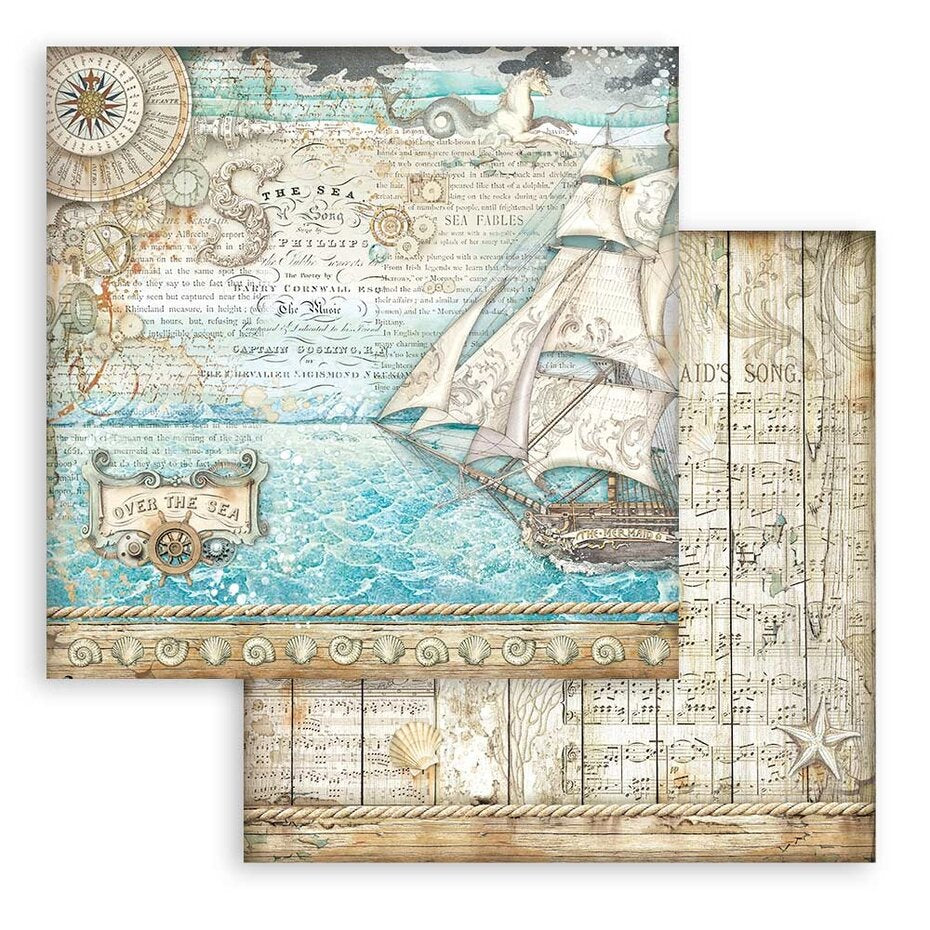 Stamperia Songs of the Sea 12x12 Inch Paper Pack (SBBL141)