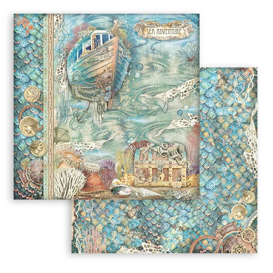 Stamperia Songs of the Sea 12x12 Inch Paper Pack (SBBL141)