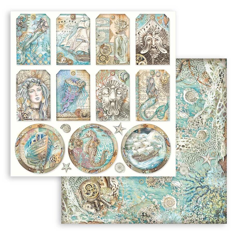 Stamperia Songs of the Sea 12x12 Inch Paper Pack (SBBL141)