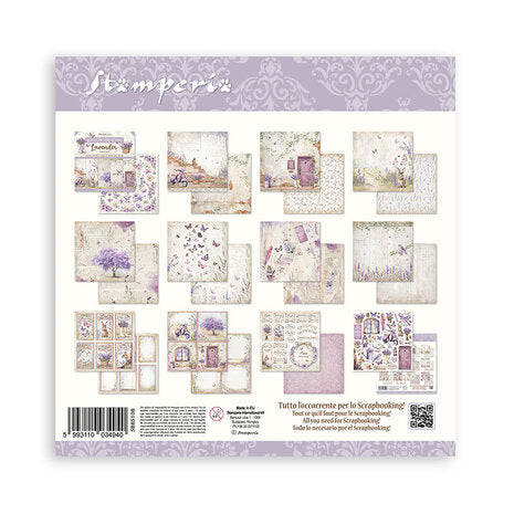 Stamperia Lavender 8x8 Inch Paper Pack (SBBS108)