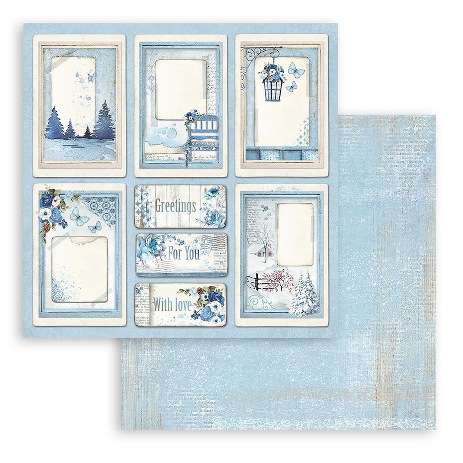 Stamperia Blue Land 8x8 Inch Paper Pack (SBBS84)