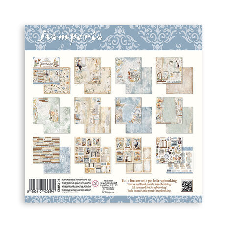 Stamperia Create Happiness Secret Diary 8x8 Inch Paper Pack (SBBS103)