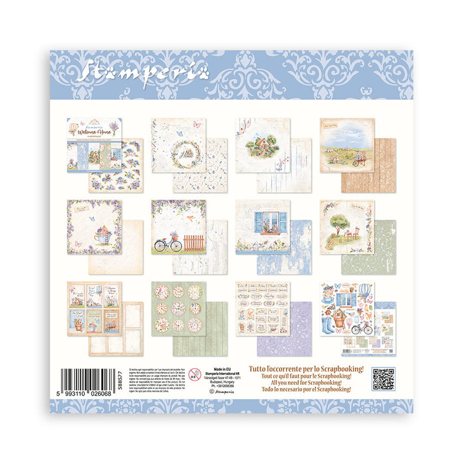 Stamperia Create Happiness Welcome Home 8x8 Inch Paper Pack (SBBS77)