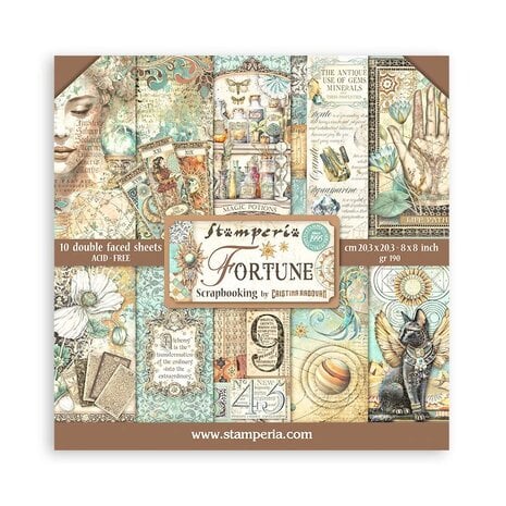 Stamperia Fortune 8x8 Inch Paper Pack (SBBS105)