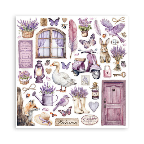 Stamperia Lavender 8x8 Inch Paper Pack (SBBS108)