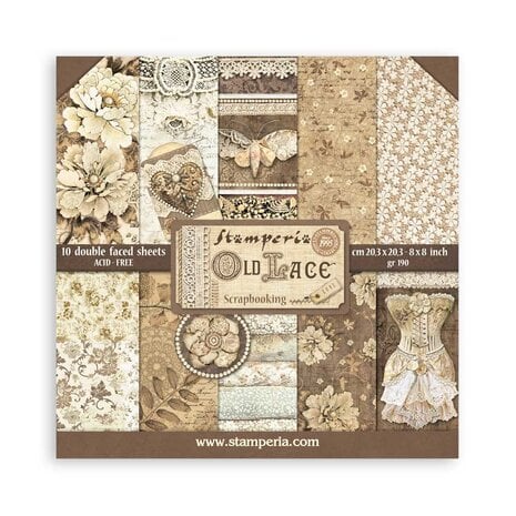 Stamperia Old Lace 8x8 Inch Paper Pack (SBBS116)