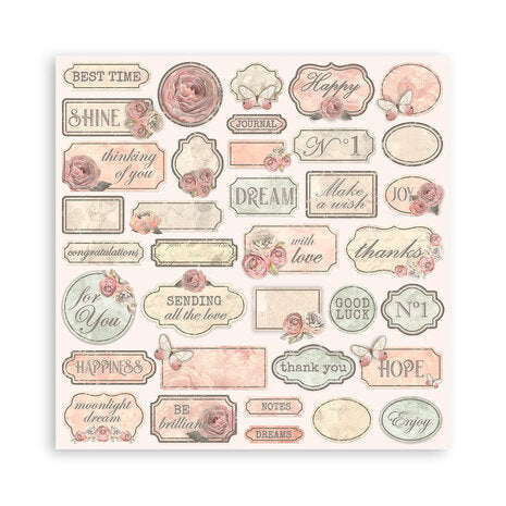 Stamperia Shabby Rose 8x8 Inch Paper Pack (SBBS107)