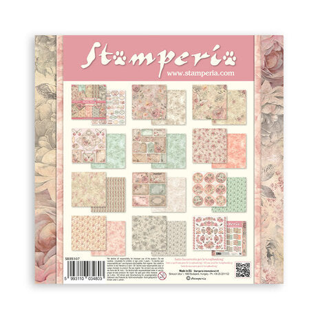 Stamperia Shabby Rose 8x8 Inch Paper Pack (SBBS107)