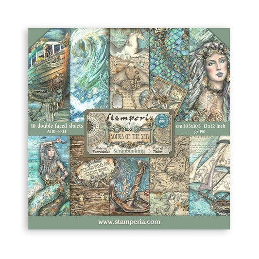 Stamperia Songs of the Sea 12x12 Inch Paper Pack (SBBL141)