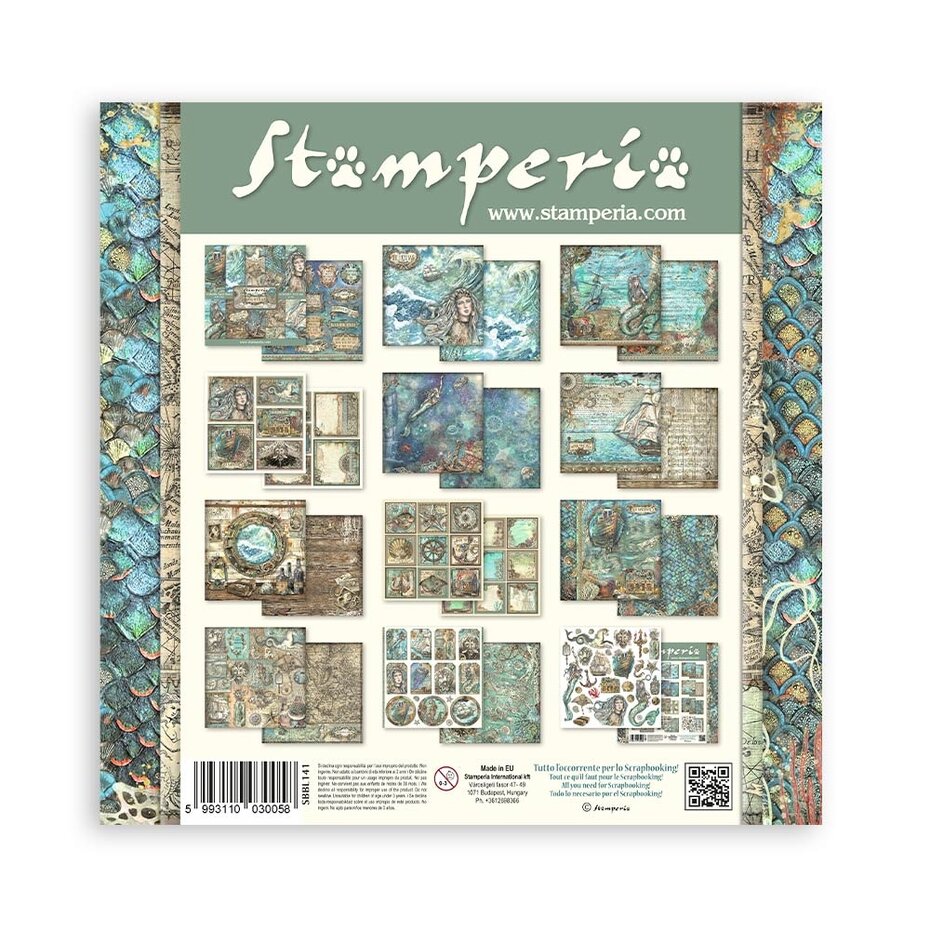 Stamperia Songs of the Sea 12x12 Inch Paper Pack (SBBL141)