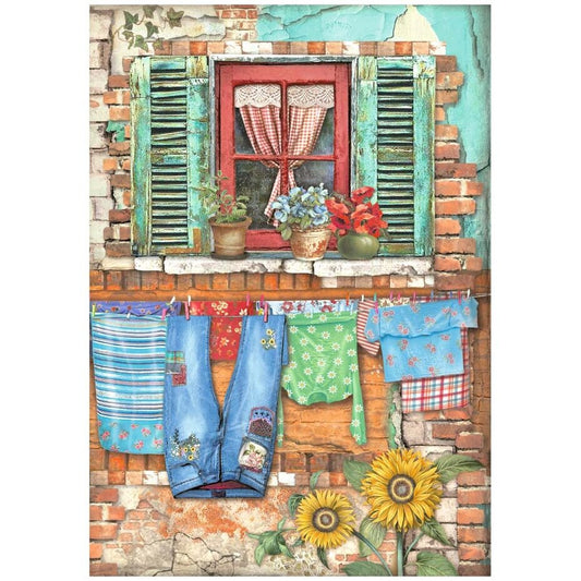 Stamperia Sunflower Art A4 Rice Paper Window (DFSA4768)