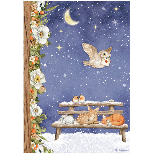 Stamperia Winter Valley A4 Rice Paper Sweet Night (DFSA4800)