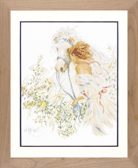 Horse & Flowers- Lanarte Cross Stitch Kit PN-0007952