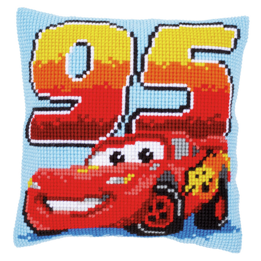 Disney's Lightning McQueen -  Vervaco  Cross Stitch Cushion Kit PN-0014586