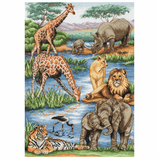 African Wildlife - Anchor Maia Cross Stitch Kit 5678000\1212