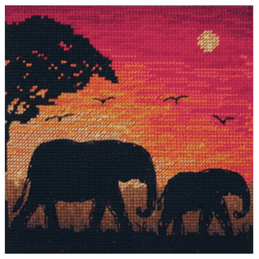 Elephant Silhouette - Anchor Maia Cross Stitch Kit 5678000\5017