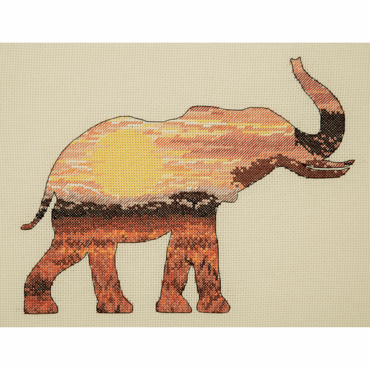 Elephant Silhouette - Anchor Maia Cross Stitch Kit 5678000\5040