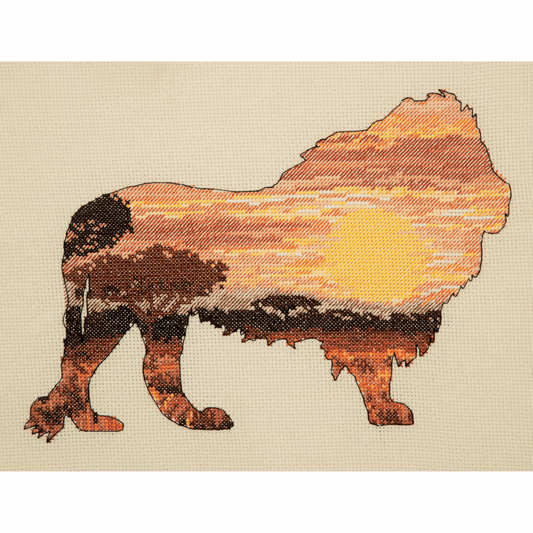 Lion Silhouette - Anchor Maia Cross Stitch Kit 5678000\5041