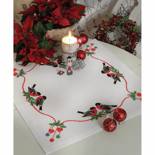 Christmas BullfinchesTablecloth - Anchor Cross Stitch Kit 9240000\3507