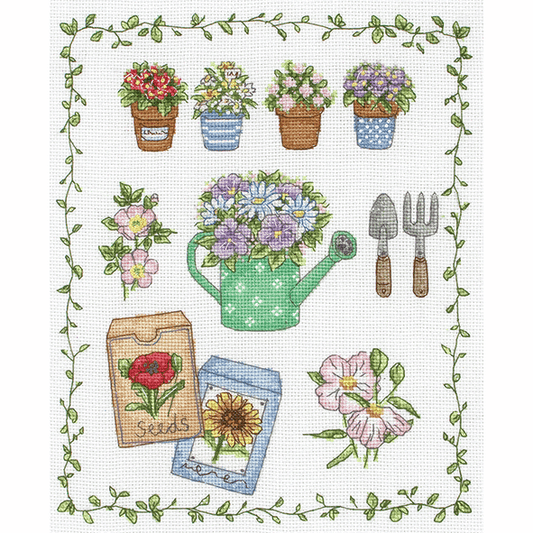 My Garden Sampler - Anchor Cross Stitch Kit ACS28