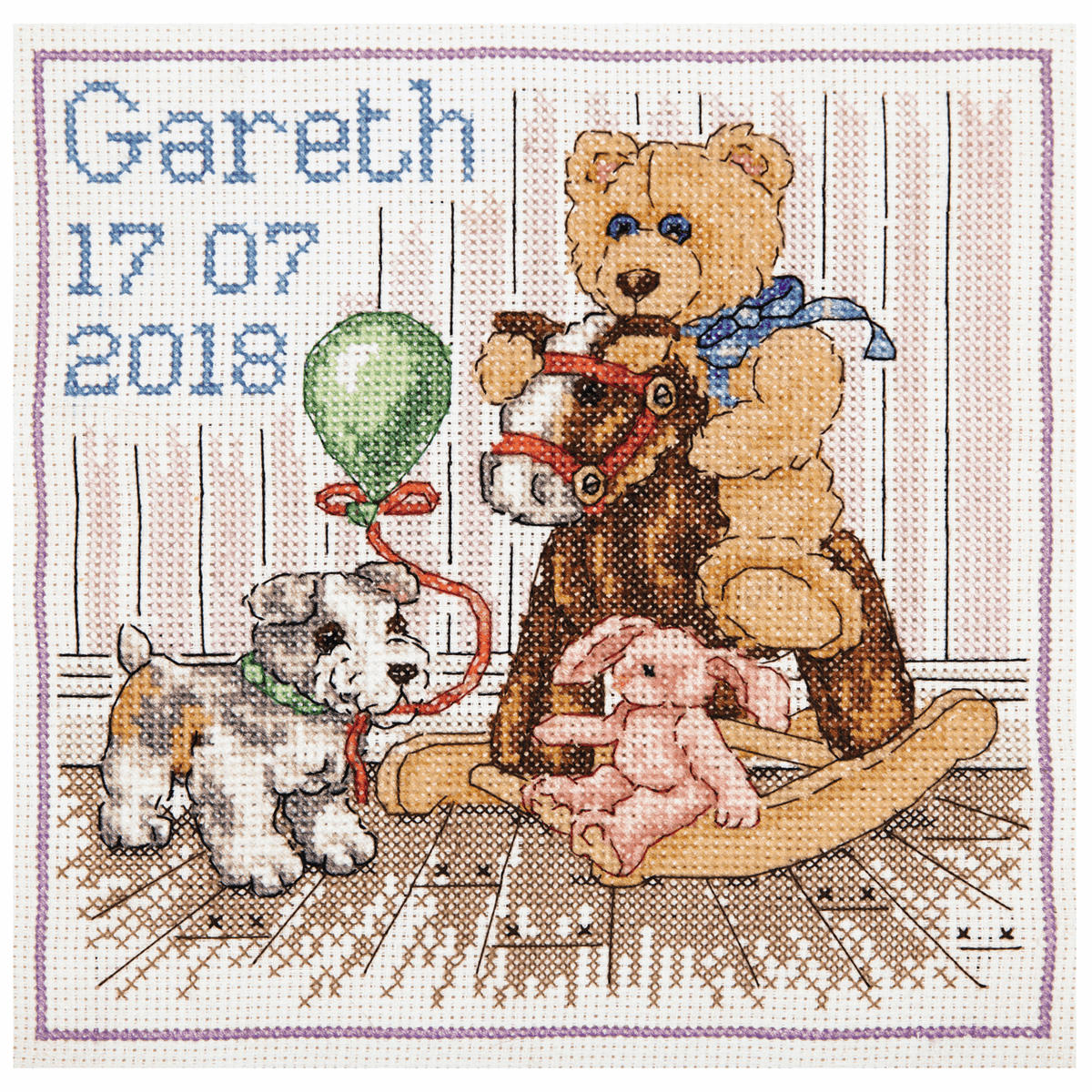 Teddy Birth Sampler - Anchor Cross Stitch Kit ACS48