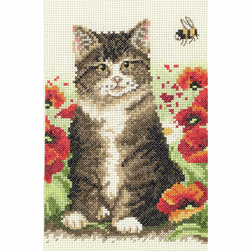 Cat & Bee - Anchor Cross Stitch Kit AK120