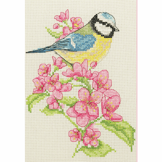 Bluetit & Blossom - Anchor Cross Stitch Kit AK135