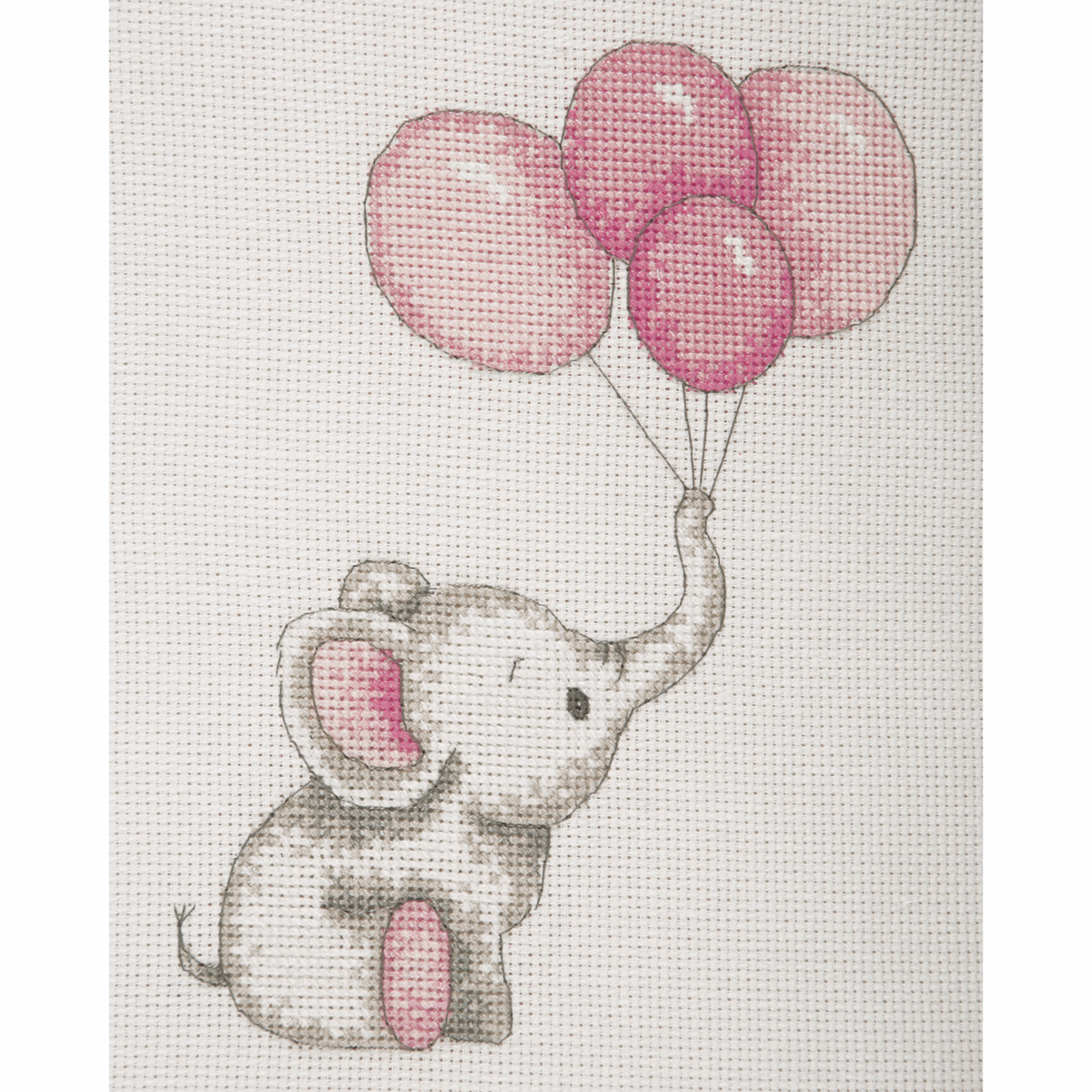 Girl Balloons Baby Set -  Anchor Counted Cross Stitch Kit AK30