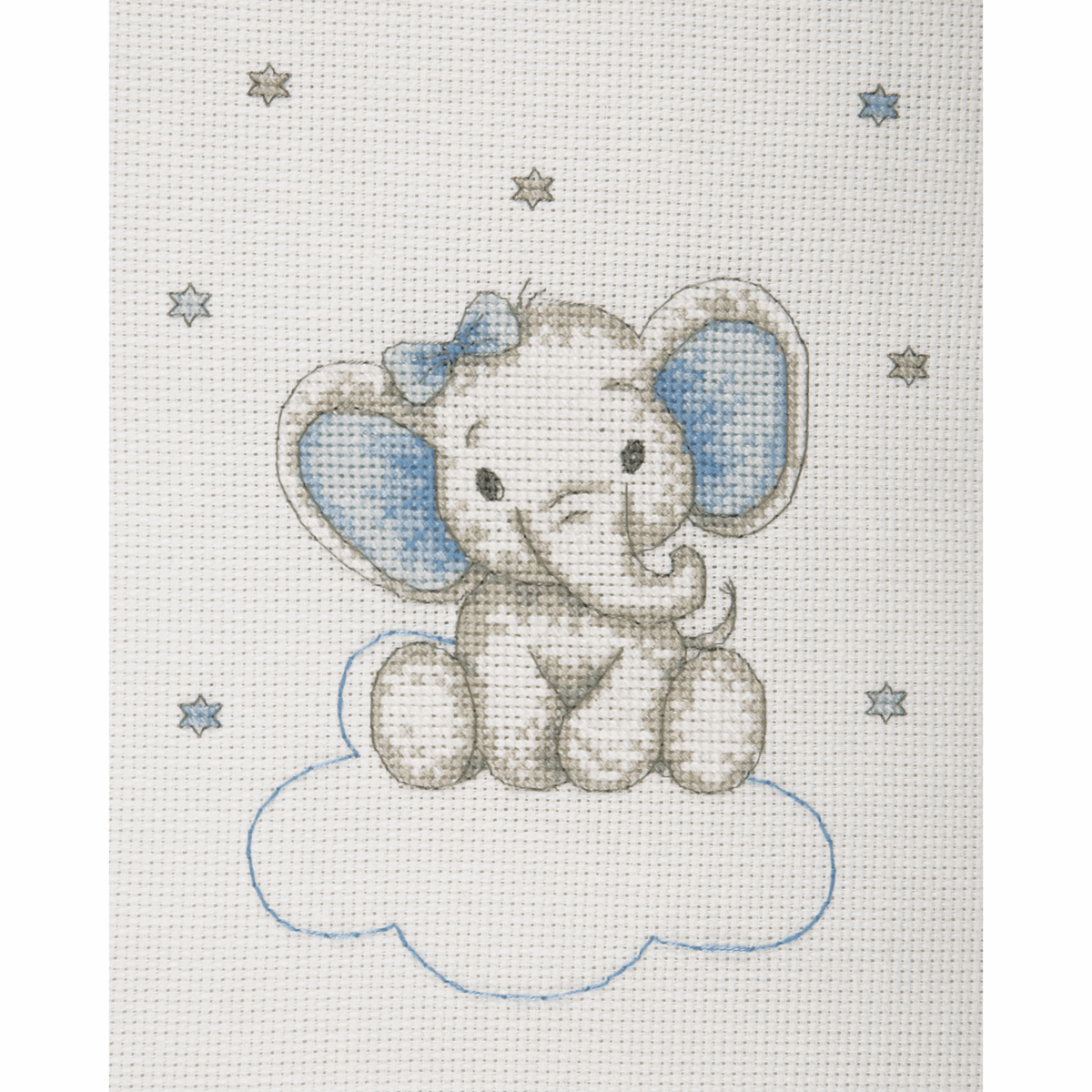 Boy Elephant  Baby Set -  Anchor Counted Cross Stitch Kit AK34