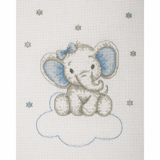 Boy Elephant  Baby Set -  Anchor Counted Cross Stitch Kit AK34