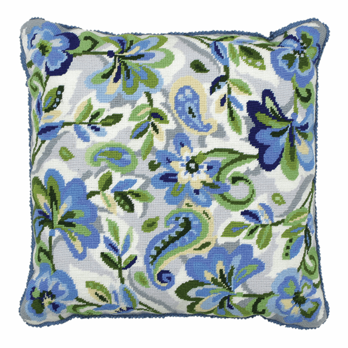 Floral Swirl in Blue Cushion -  Anchor Tapestry Kit: ALR04