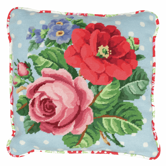 Berlin Rose Cushion -  Anchor Tapestry Kit: ALR42