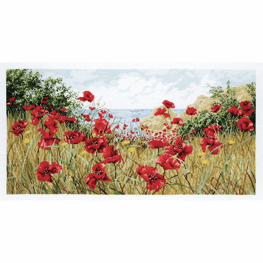 Clifftop Poppies   - Anchor Maia Cross Stitch APC940