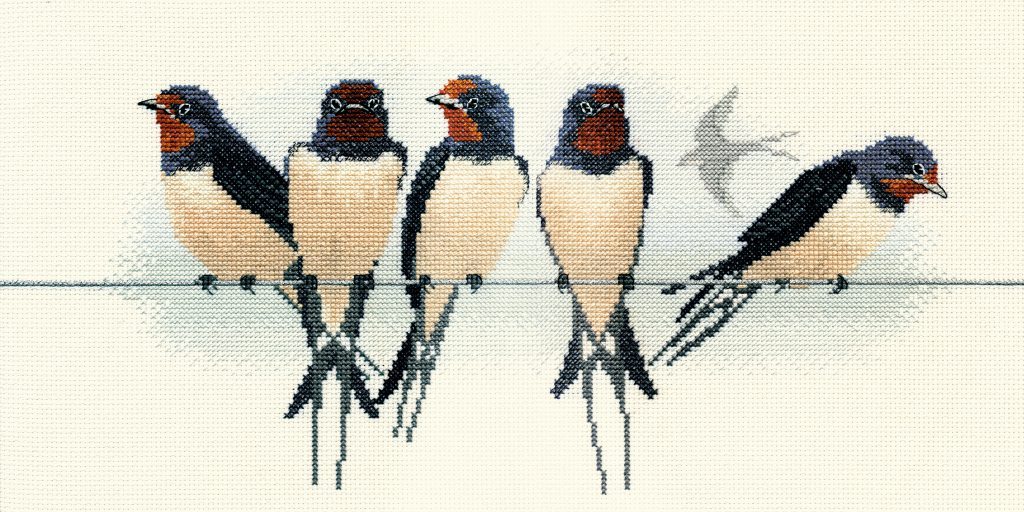 Birds - Swallows - Derwentwater Designs Cross Stitch Kit DWBB05