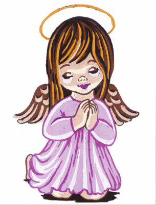 Girl Angel Praying - Collection d'Art Tapestry Kit CD3202K