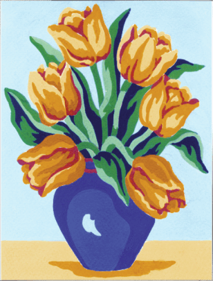 Yellow Tulips - Collection d'Art Tapestry Kit CD3240K