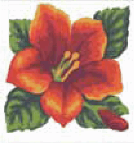 Red Hibiscus - Collection d'Art Tapestry Kit CD4002K