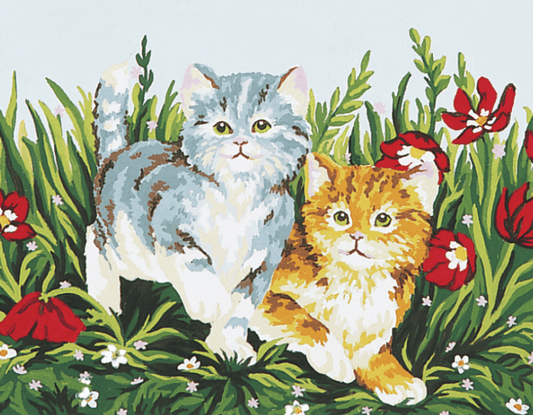 Playful Kittens - Collection d'Art Tapestry Kit CD6032K