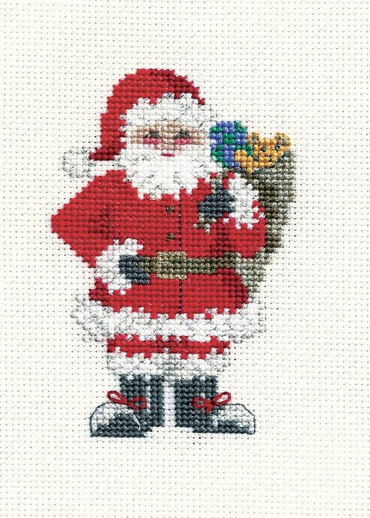 Santa's Sack - Christmas Card - Derwentwater Designs Cross Stitch Kit DWCDX33