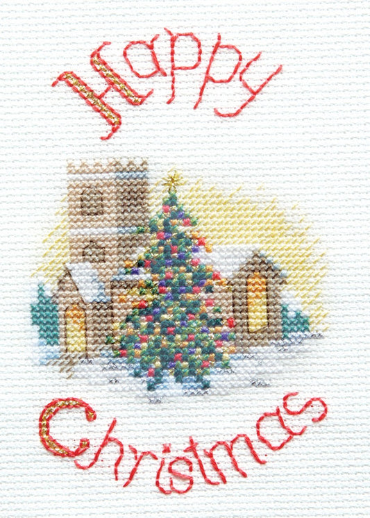 Midnight Mass - Christmas Card - Derwentwater Designs Cross Stitch Kit DWCDX39