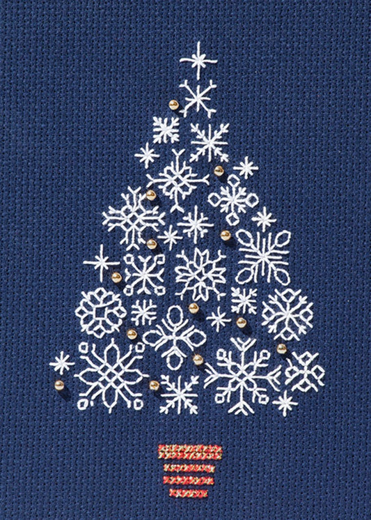 Snowflake Tree - Christmas Card - Derwentwater Designs Cross Stitch Kit DWCDX54