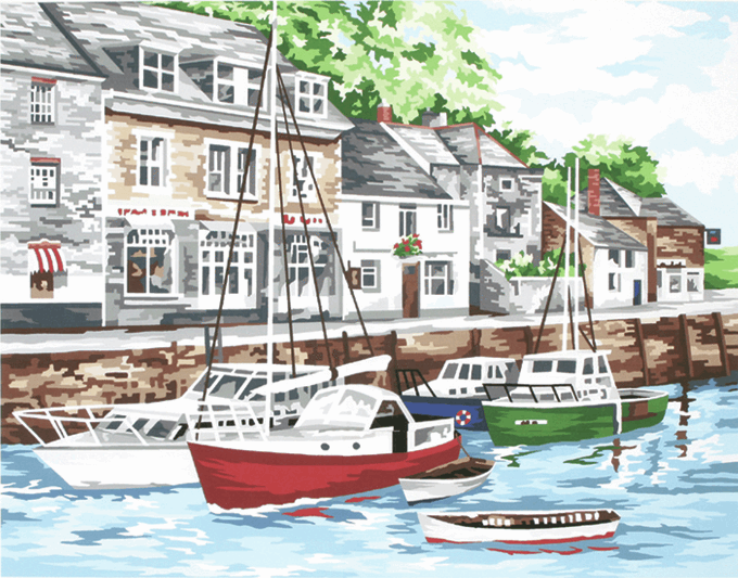 Padstow Harbour  -  Anchor Tapestry Kit KT119K