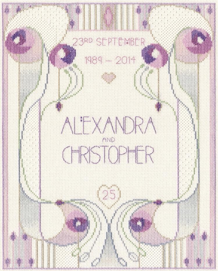 Mackintosh - Wedding/Anniversary Sampler - Derwentwater Designs Cross Stitch Kit  DWMKP4