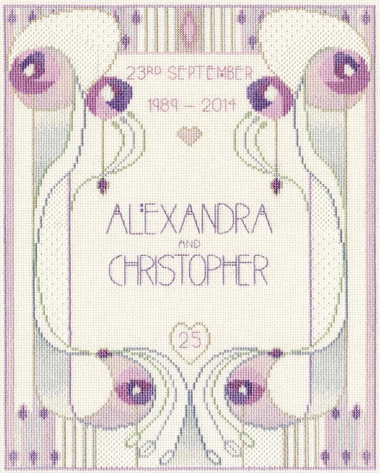 Mackintosh - Wedding/Anniversary Sampler - Derwentwater Designs Cross Stitch Kit  DWMKP4