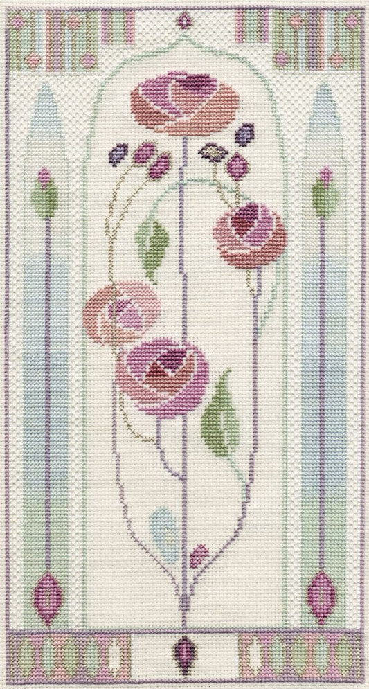 Mackintosh - Oriental Rose - Derwentwater Designs Cross Stitch Kit  DWMKP5